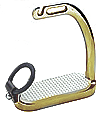 Open safety stirrup with rubberband - almost impossible with brass